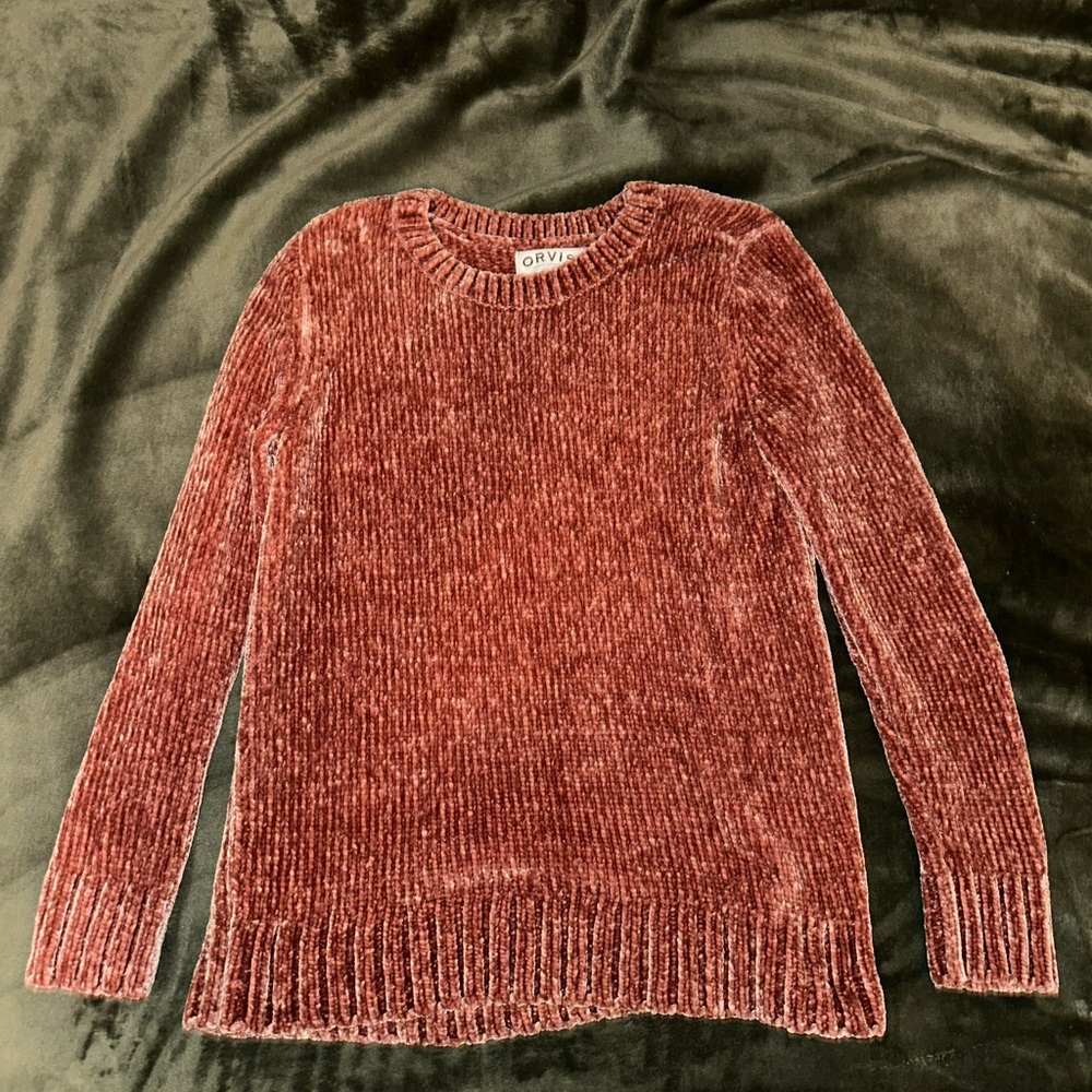 Women's Chenille Sweater - Rust